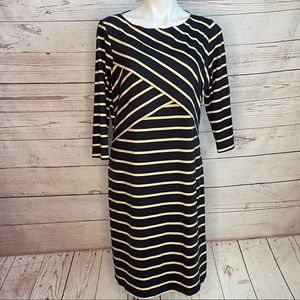 J. McLaughlin NWT 3/4 Sleeve Boat Neck Dress XL